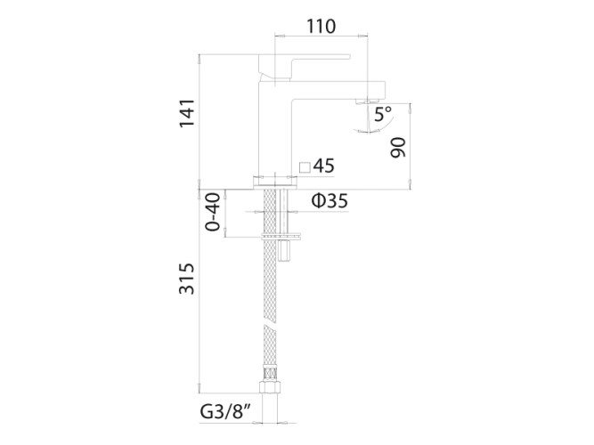 Смеситель для раковины MAMOLI FEEL 48430000D10K