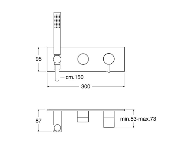Внешняя часть смесителя для душа CRISTINA TRICOLORE VERDE TV60352