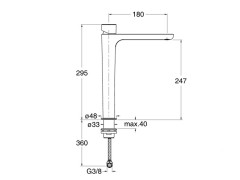 Смеситель для раковины CRISTINA QUEEN QE92251