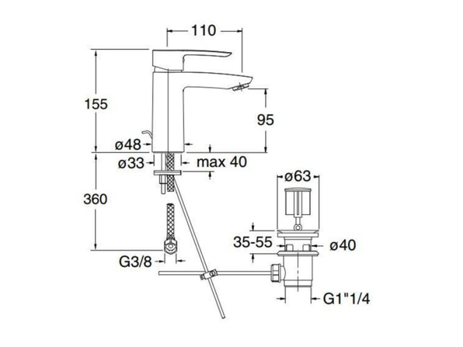 Смеситель для раковины CRISTINA NEW DAY ND22251