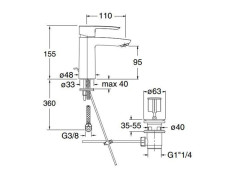 Смеситель для раковины CRISTINA NEW DAY ND22251