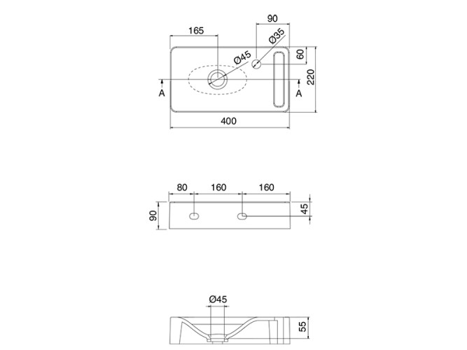 Раковина подвесная Scarabeo SOFT-HUNG-CUBE 1513/SEM