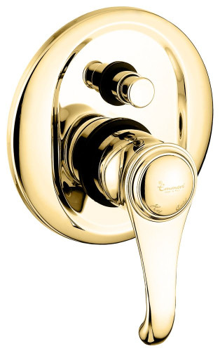 Emmevi Tiffany, встраиваемый смеситель для душа на 2 выхода, с дивертером, цвет золото