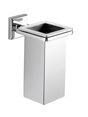 Gedy Colorado, настольный/настенный металлический стакан, цвет хром