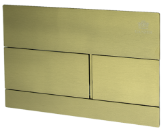 Кнопка НЕРЖ для инсталляции  с КВАД клав. (Мат. Золото)  GANZER (24/1шт)