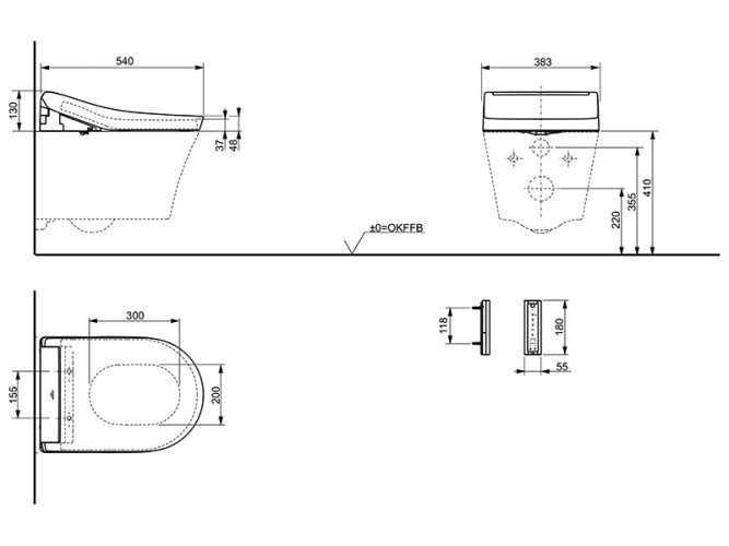 Электронное сиденье-биде TOTO RG TCF34270GEU