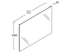 Зеркало BERLONI BAGNO Зеркала и светильники FLQ 0800 C