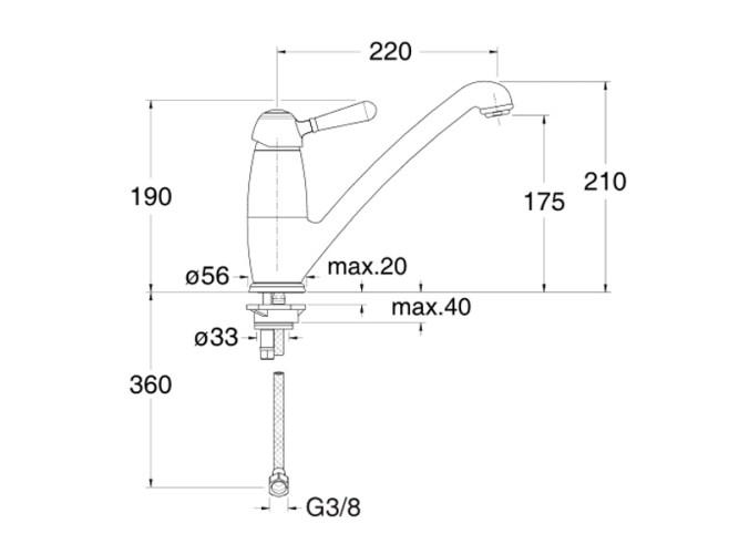 Смеситель для кухни CRISTINA KITCHEN KA51151