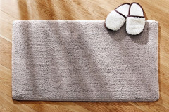 Batex Cotton Plus, односторонний квадратный коврик из 100% хлопка с противоскользящим покрытием, размер 60x60 см, цвет серебристый