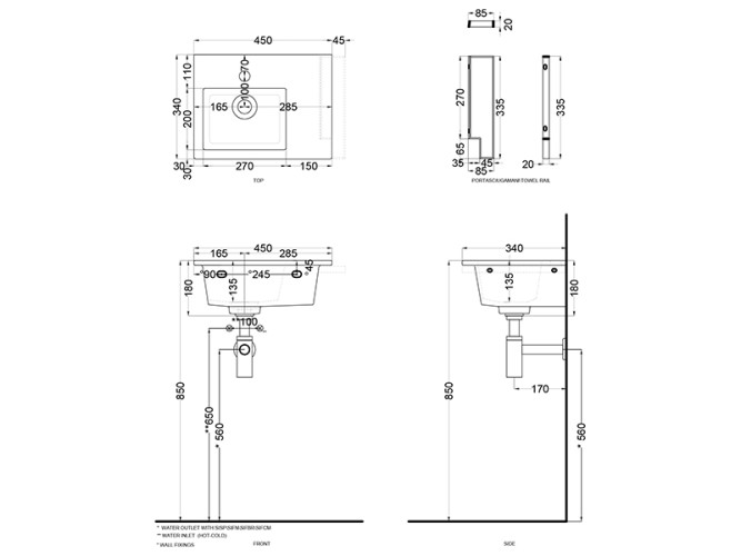 Раковина подвесная CIELO ERA-ECO ERLA45 FN