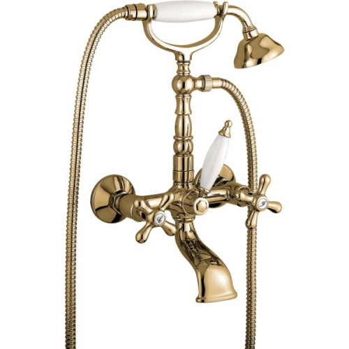 Emmevi Deco Old, смеситель с ручным душем для ванной, цвет бронза