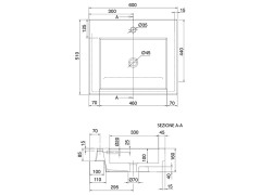 Раковина встраиваемая Scarabeo SQUARE 8007/A