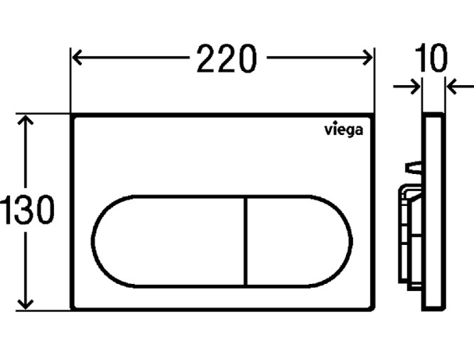 Панель смыва Prevista для унитазов VIEGA PREVISTA DRY 773755