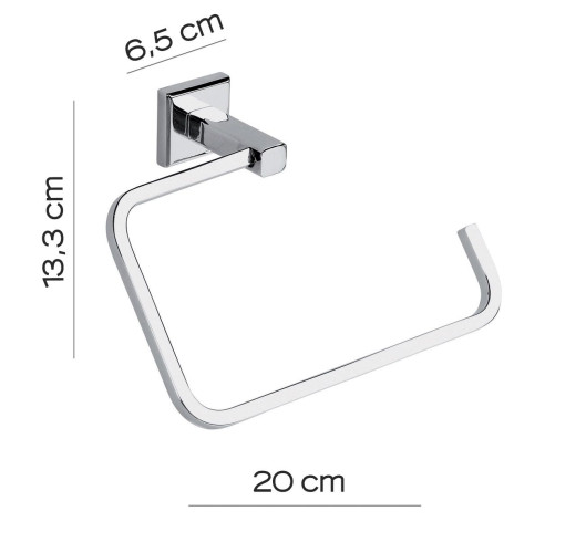 Gedy Colorado, полотенцедержатель - полукольцо, цвет хром