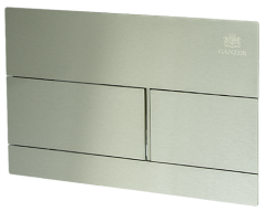 Кнопка НЕРЖ для инсталляции  с КВАД клав. (САТИН)  GANZER  (24/1шт)