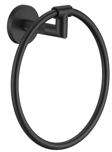 19540-C Полотенцедержатель кольцевой (ЧЕРНЫЙ) GANZER  (20/1шт)