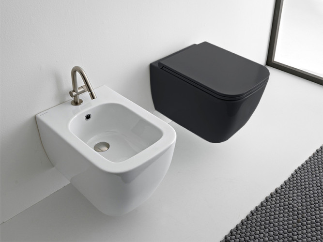 Унитаз подвесной безободковый. Scarabeo TEOREMA 2.0 5126/CL49