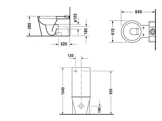 Чаша унитаза DURAVIT STARCK I 0233090064