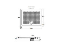 Душевой поддон керамический GLOBO Docciaviva DV100BI