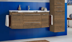 Marlin 3040city, тумба под керамическую раковину 120 см (2 ящика, 2 двери), цвет дуб коричневый