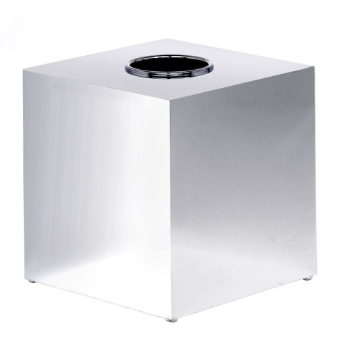 Surya Metall, квадратная емкость 13х13хh13 см, для гигиенических принадлежностей, цвет черный матовый