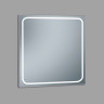 Xpertials Emin, квадратное зеркало Led 80х80 см: датчик подсветки с диммером, профиль матовая сталь