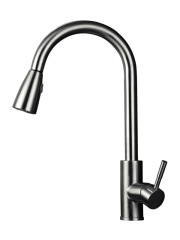 15023 Смес. од. для кухни выс. с ВЫД. лейкой (НЕРЖ САТИН) ViEiR (10/1шт)