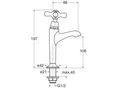 Кран холодной воды CRISTINA IMPERO IM23052