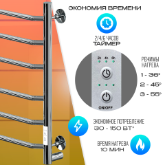 Полотенцесушитель Электрич.кабельный Ника WAY-3 60/50 с полкой U