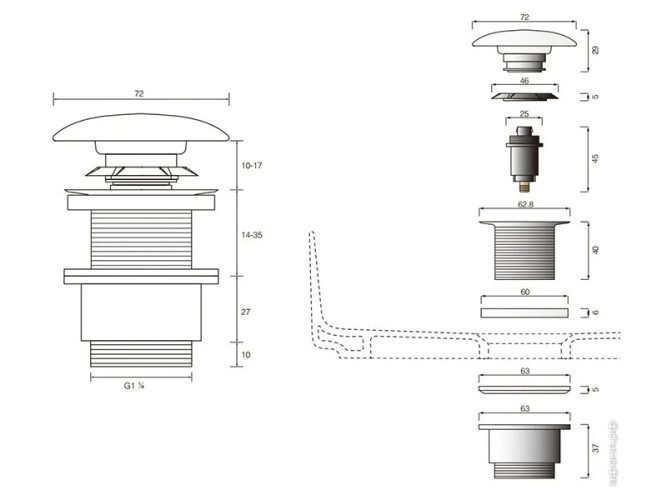 Выпуск для раковины CIELO SIWA PILSLNM LN