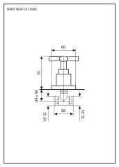 Emmevi Spirit New, встраиваемый смеситель для душа (состоит из 2-х вентилей на холодную и горячую воду), цвет хром