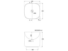 Раковина накладная Scarabeo MOON 5503/55