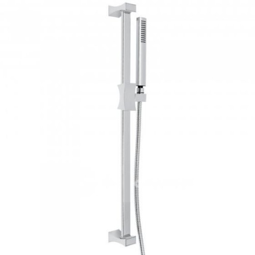 Emmevi, душевой комплект: штанга, лейка, шланг. C02642, цвет хром