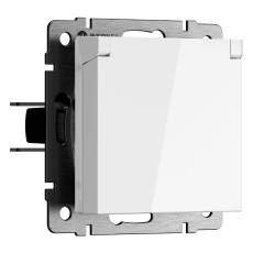 Розетка влагозащ. с зазем. с защит. крышкой и шторками N (белый) W1171201