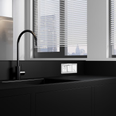 Розетка влагозащ. с зазем. с защит. крышкой и шторками N (белый) W1171201