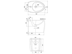Биде напольное Scarabeo MOAI 8607