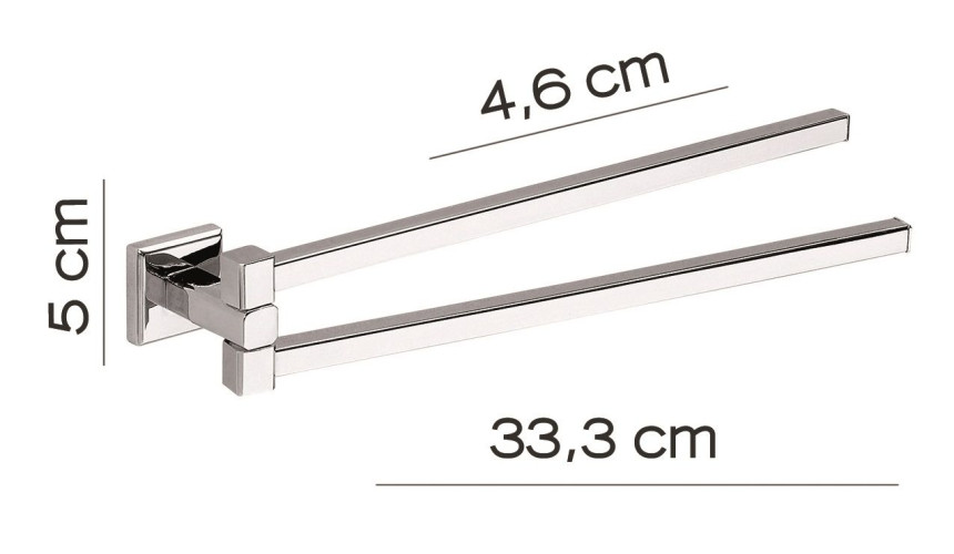 Gedy Colorado, полотенцедержатель двойной поворотный, цвет хром