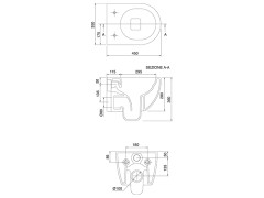 Унитаз подвесной, безободковый Scarabeo MOON 5524/CL/53