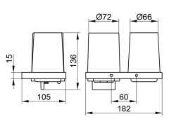 Стакан и дозатор KEUCO EDITION 11 11153019000