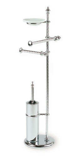 Stil Haus Giunone, cтойка: мыльница + полотенцедержатель + бумаг + ерш, цвет бронза