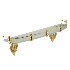 Полка c галереей L60 см, стекло/золото Migliore Elisabetta