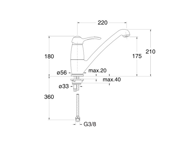 Смеситель для кухни CRISTINA KITCHEN KA52151