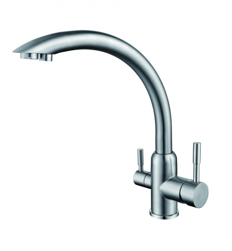 15024 Смес. для кухни под фильт. выс. С-обр. (НЕРЖ,САТИН) ViEiR (10/1шт)