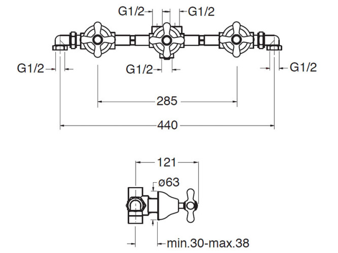 Смеситель для душа CRISTINA IMPERO IM11534