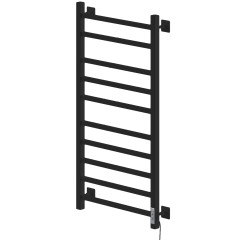 Полотенцесушитель Электрич.кабельный Ника STEP-2 100/50 RAL9005 черный матовый правый тэн