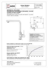 AQG COLORS, смеситель для кухни с прямым поворотным изливом цвет, белый матовый