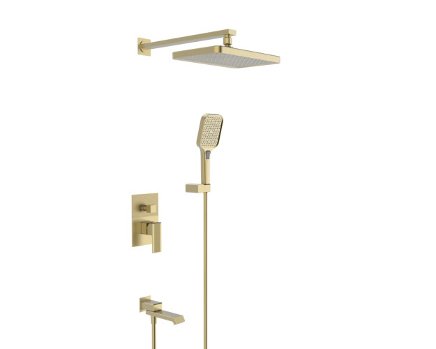 443563-S Встроенный смес для душа с 3-функ. (МАТ. ЗОЛОТО) ViEiR  (6/1шт)