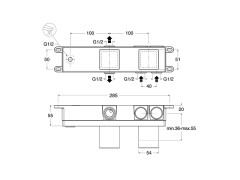 Встроенная часть смесителя CRISTINA System CS10000