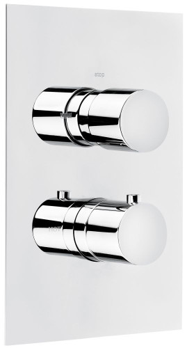 Emmevi, внутристенный смеситель-термостат на 2 выхода, цвет хром