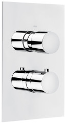 Emmevi, внутристенный смеситель-термостат на 2 выхода, цвет хром
